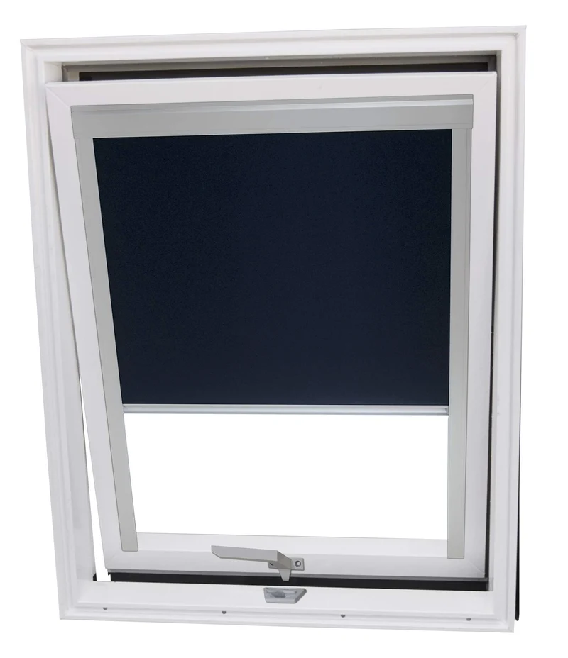 Balio Dachfenster Kunststoff incl. Verdunkelungsrollo und Universal - Eindeckrahmen 0-50mm (78 x 134