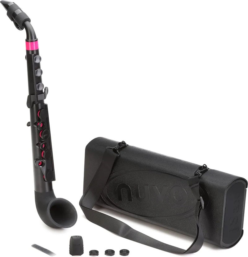 NUVO jSax 2.0, schwarz-pink, Standard Set schwarz / pink Einzeln, schwarz / pink Einzeln