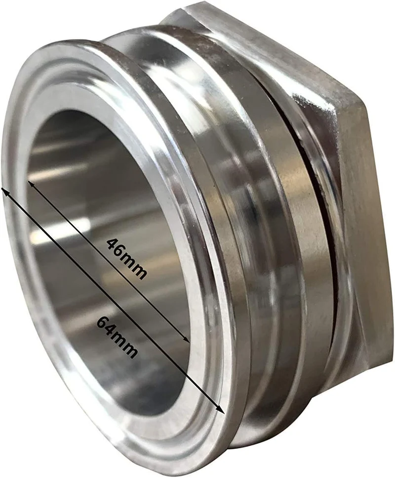 Semfeil Brew TRUE 5,1 cm Tri-Klemm-Schott-Kompressionsverschraubung, 304 Edelstahl, Homebrew Kettle