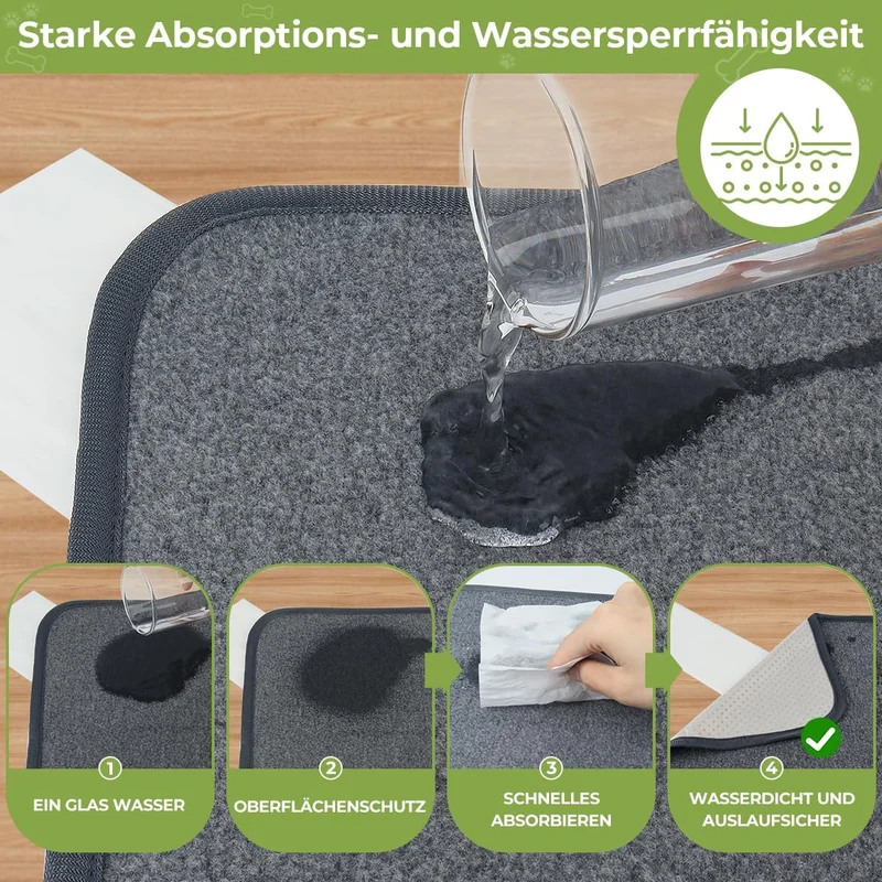 Waschbar Trainingspads für Hunde, 2 Stück 122cm x 122cm Wiederverwendbare Hundetrainingspads, rutsch