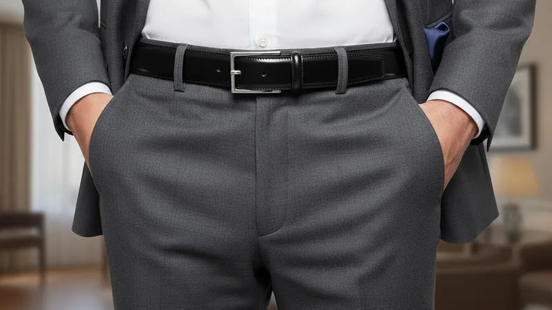 Herren-Gürtel aus echtem Leder, schwarz, glänzend, hergestellt in Italien, 35 mm, 105cm Waistline -