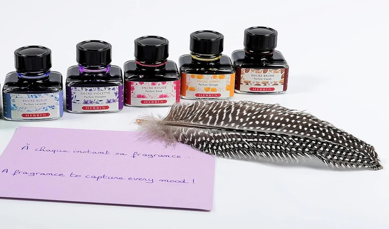 J.Herbin Herbin 13746T - Tintenflakon, parfümiert, ''Les subtiles'', ideal für Schreibfeder und Roll