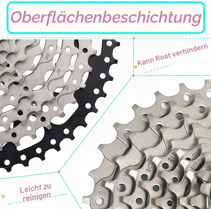 LANXUANR 11 Fach Fahrrad Kassetten ist für Mountainbikes und Rennräder geeignet. Superleicht 11-40T,