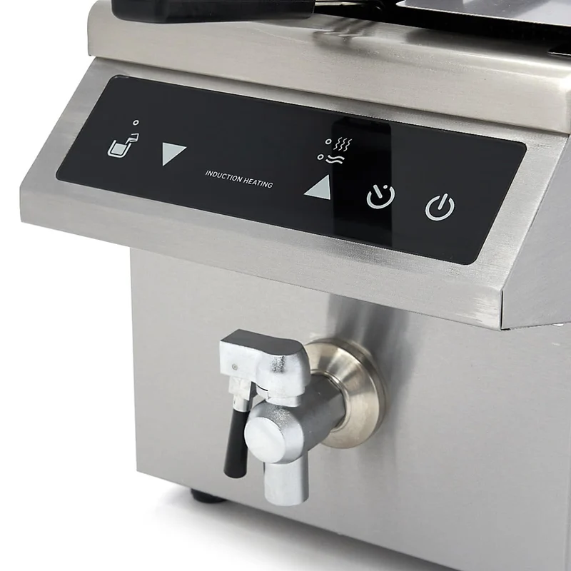 Maxima Gastro Fritteuse - 8 l - 1 Körb - Induktion - mit Ablasshahn