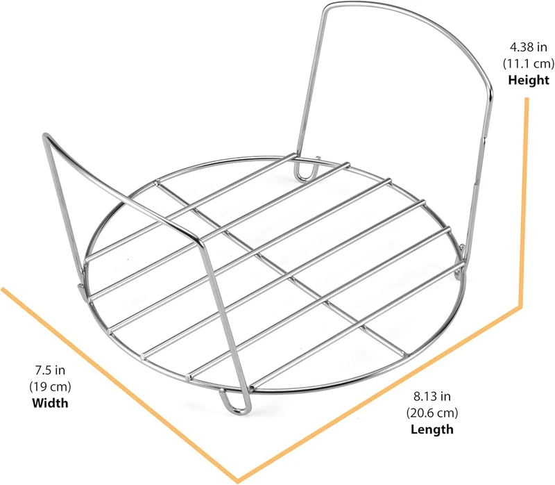 Instant 5252282 Official Stainless Steel Wire Roasting Rack Pot Offizieller Edelstahl-Drahtbräter, D