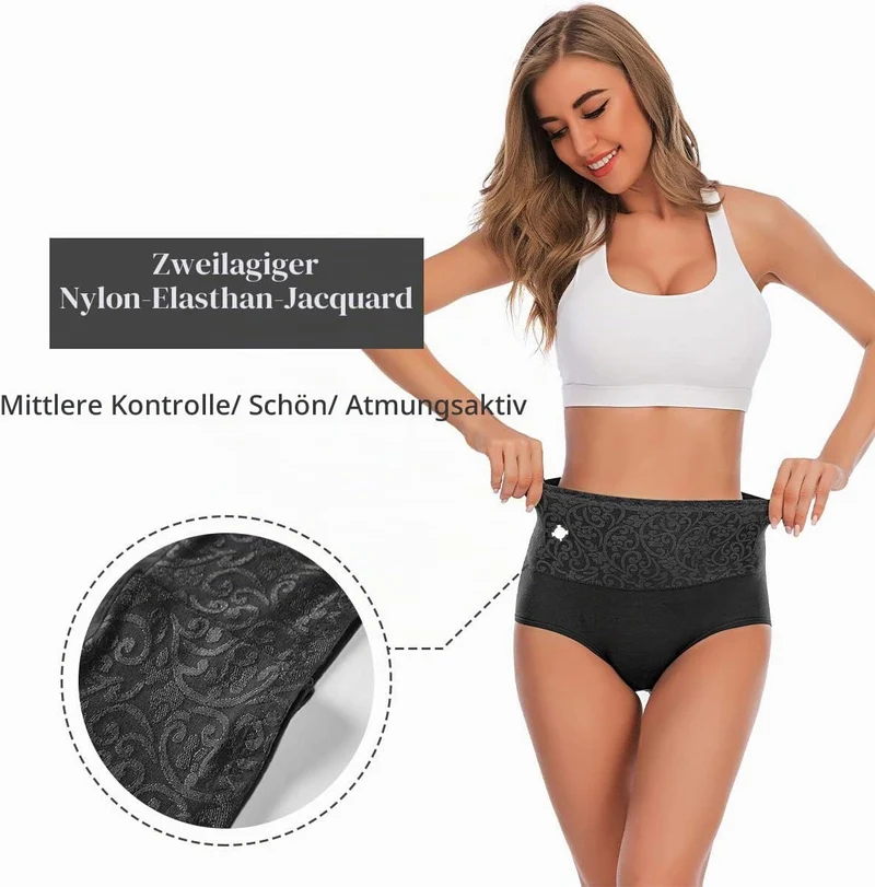 YaShaer Unterhosen Damen Baumwolle Hohe Taille Slips Hoher Taillenslip für Frauen Mehrpack S Mehrfar