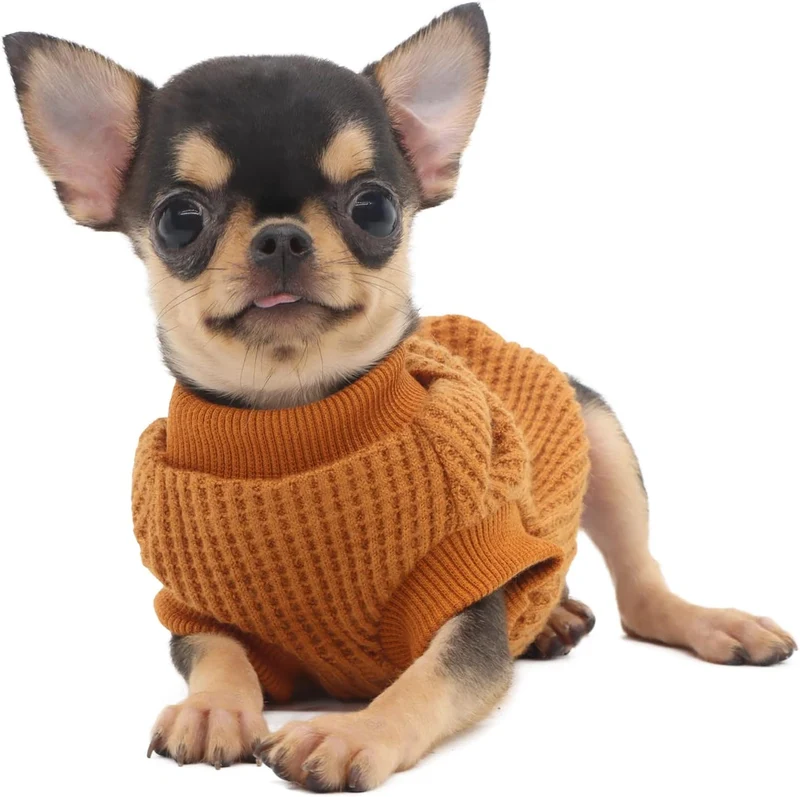 LOPHIPETS Hundepullover für kleine Hunde Welpen Chihuahua Yorkie Kleidung Kaltes Wetter Mantel Gelb