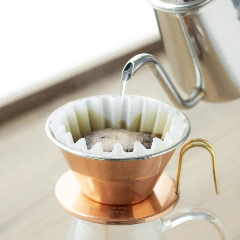 Kalita Wave Series KWF-155#2211 Kaffeefilter, weiss, für 1-2 Personen, 50 Blatt x 2 Packungen, 1~2人用