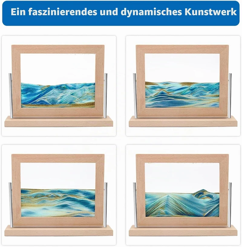 Coitak Bewegtes Sandkunstbild, dynamisches Sandbild, Desktop-Bewegliche Sandkunst für Heimdekoration