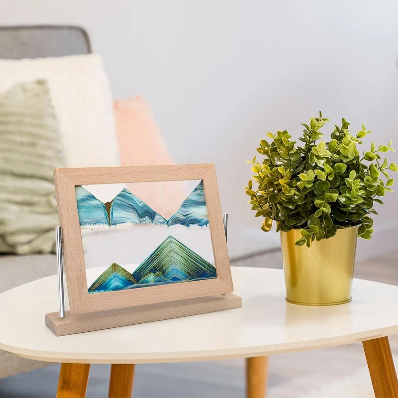 Coitak Bewegtes Sandkunstbild, dynamisches Sandbild, Desktop-Bewegliche Sandkunst für Heimdekoration