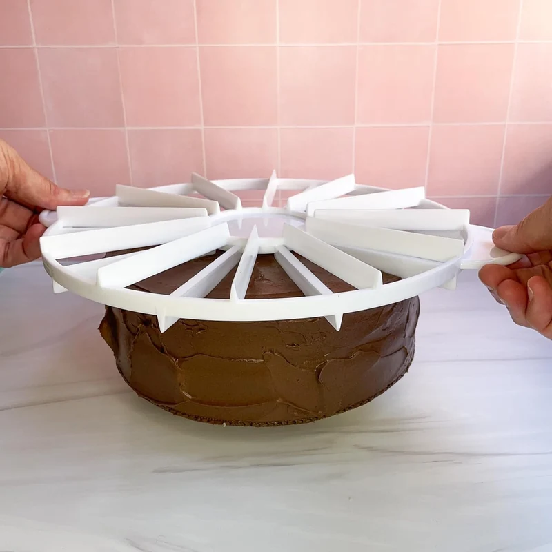 Ateco 1328 Cake Portion Marker, 14 or 16 Slices, Works for Cakes Up To 16-Inches Diameter, 27 cm