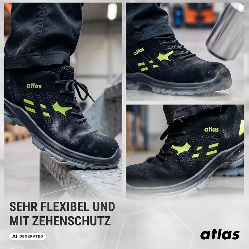 Atlas Flash 2605 XP | ESD - EN ISO 20345 S1P - W10 Arbeits-und Sicherheitsschuhe, 37 EU