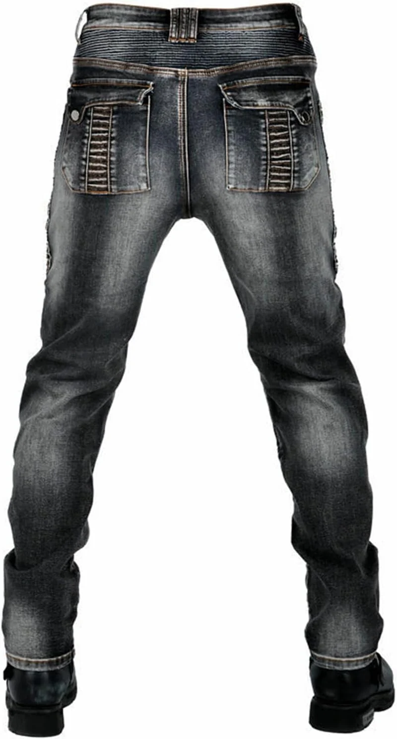 GEBIN Motorradhose Herren, Motorrad Jeans Herren mit Protektoren, Aramidfaser Jeans Herren Motorrad,