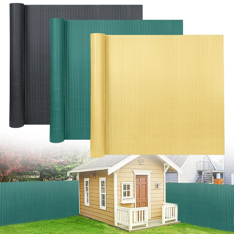 NAIZY PVC Sichtschutzmatte 80x300cm Sichtschutz Garten Sichtschutzzaun Anthrazit Sichtschutzzaun UV-