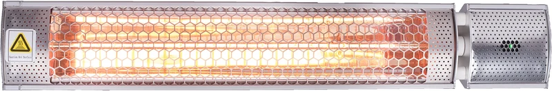SHX Terrassenheizer 2000W SHXTH2000GF – Halogen-Heizelement, 2000 Watt, LED-Betriebsanzeige, Fernbed