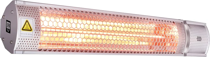 SHX Terrassenheizer 2000W SHXTH2000GF – Halogen-Heizelement, 2000 Watt, LED-Betriebsanzeige, Fernbed