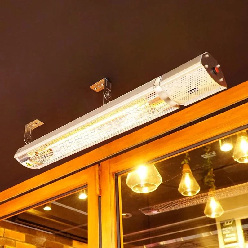 SHX Terrassenheizer 2000W SHXTH2000GF – Halogen-Heizelement, 2000 Watt, LED-Betriebsanzeige, Fernbed