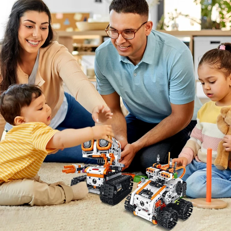 MOJINO Roboter Spielzeug ab 5 6 7 8 9 10 11 12+ Jahre Junge, 4 in 1 Technik ab 5-12+ Jahre Jungen Ro