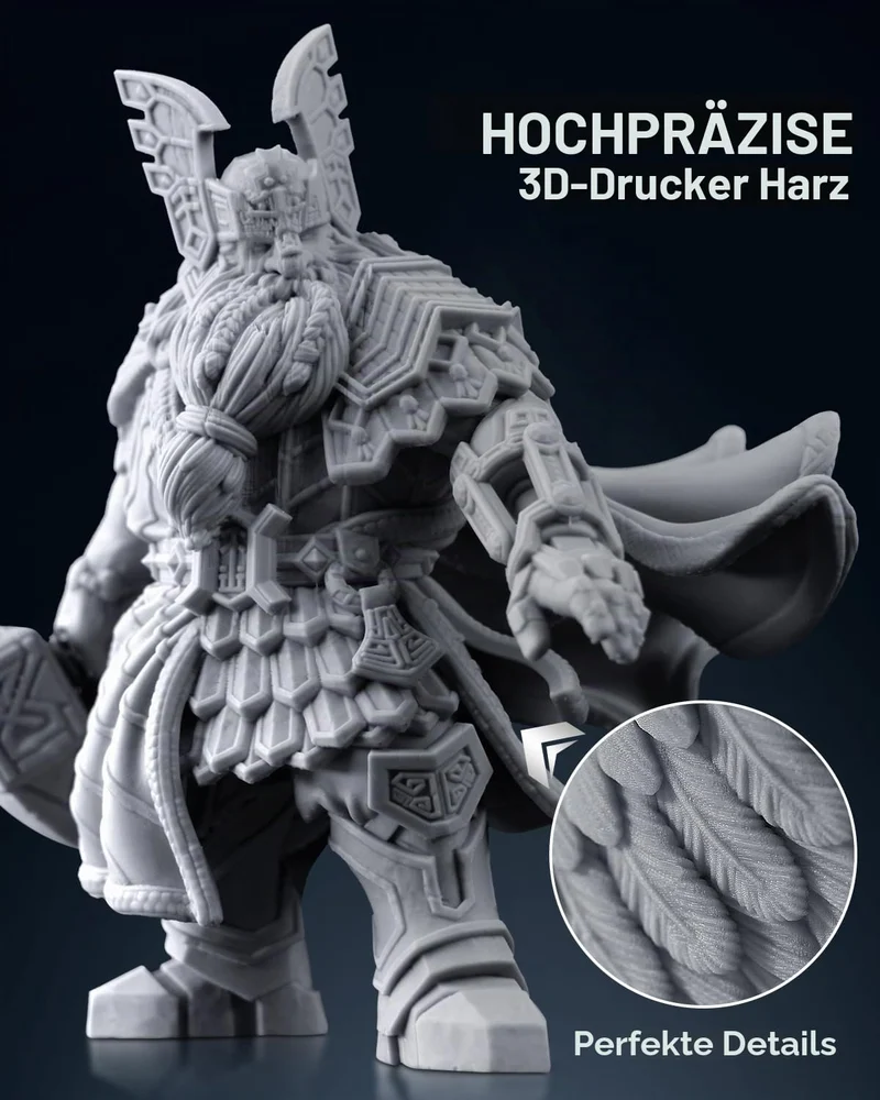 SUNLU ABS-Like 3D Drucker Resin 2KG, 405nm UV-härtendes Standard Photopolymer Schnellharz für den LC