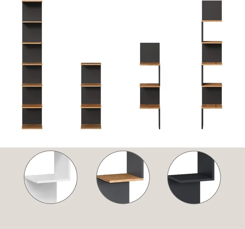 Vicco Wandregal Paolo, Weiss, 30 x 95 cm Weiss 95 cm, Einzel, Weiss 95 cm, Einzel