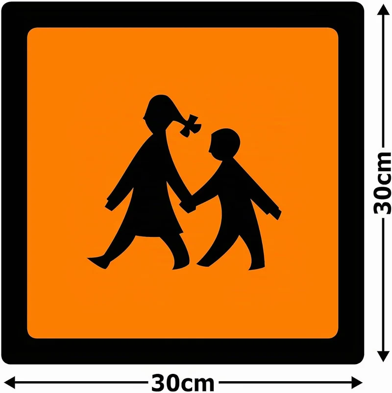Schulbusschild Magnet Schulbus 30x30cm Warntafel Schülertransport Magnetschild Schild Auto Warnschil