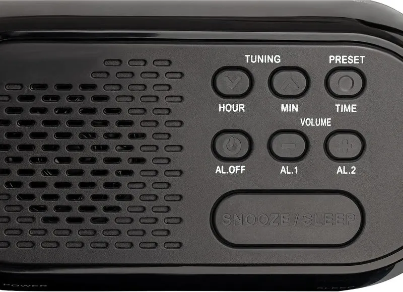 Roadstar CLR-2477 Radiowecker, Digitaler Radio PLL-FM, Zwei Weckzeiten und Schlaf Timer, USB-Anschlu