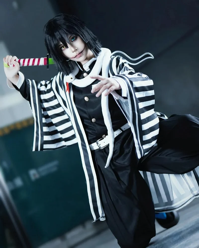 FCCAM Agatsuma Zenitsu Cosplay Kimono Vollständiger Satz Anime Zenitsu Cosplay Kostüm Erwachsene Sch