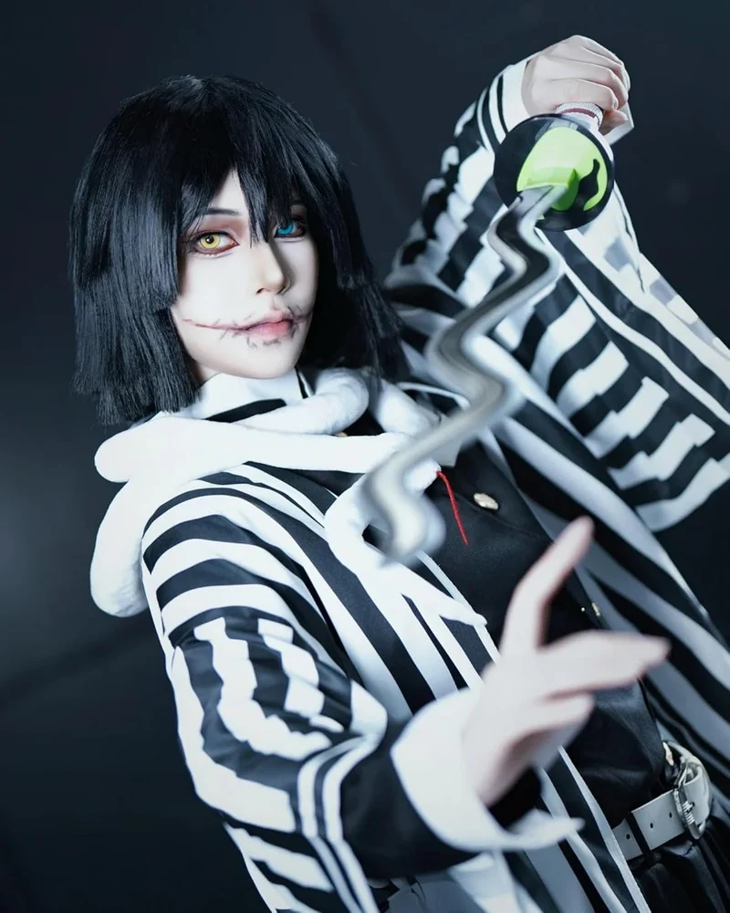 FCCAM Agatsuma Zenitsu Cosplay Kimono Vollständiger Satz Anime Zenitsu Cosplay Kostüm Erwachsene Sch