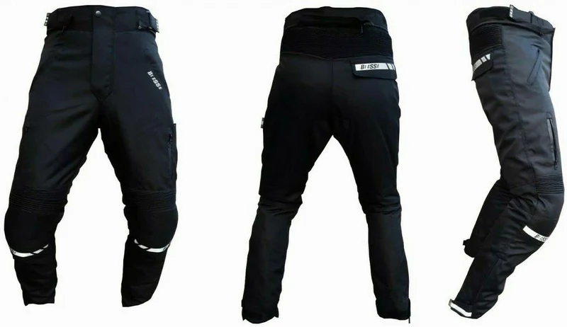BI ESSE - wasserdichte Motorradhose für Herren mit zertifizierten Protektoren (Schwarz XS) XS Schwar