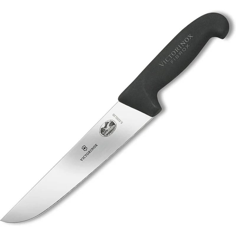 Victorinox Küchenmesser Schlachtmesser Fibrox schwarz Länge: 20 cm, 5.5203.20 20 cm Schwarz, 20 cm S