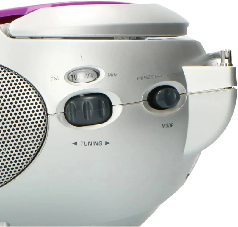 Lenco SCD24 - CD-Player für Kinder - CD-Radio - Stereoanlage - Boombox - UKW Radiotuner - Titel Spei