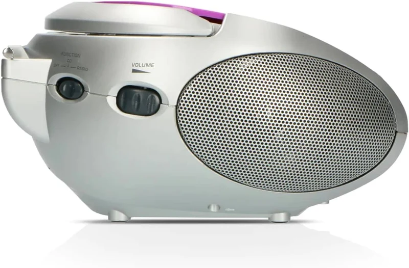 Lenco SCD24 - CD-Player für Kinder - CD-Radio - Stereoanlage - Boombox - UKW Radiotuner - Titel Spei