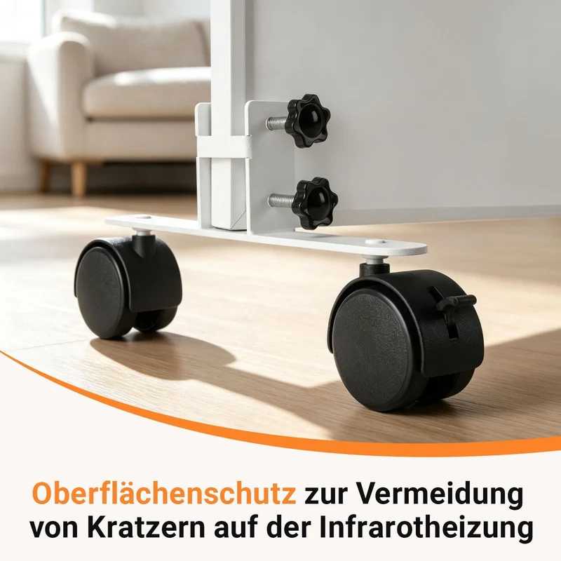 Izrielar 2x Standfüsse für Infrarotheizungen,Stabiler Metall Standfuss Infrarotheizung für Heizplatt