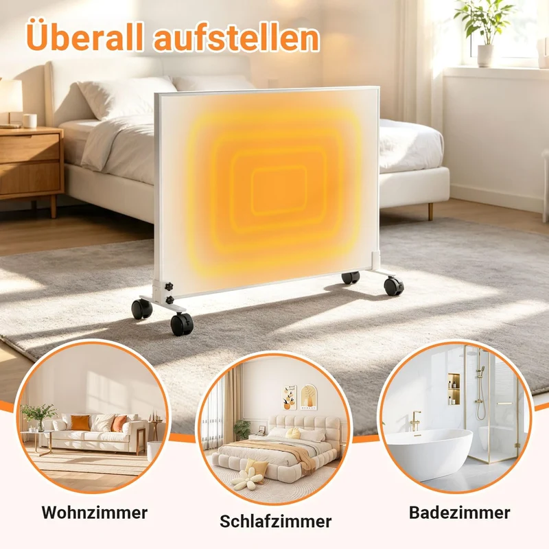 Izrielar 2x Standfüsse für Infrarotheizungen,Stabiler Metall Standfuss Infrarotheizung für Heizplatt