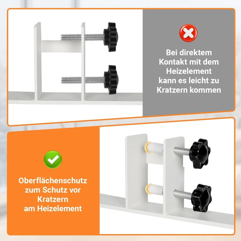 Izrielar 2x Standfüsse für Infrarotheizungen,Stabiler Metall Standfuss Infrarotheizung für Heizplatt
