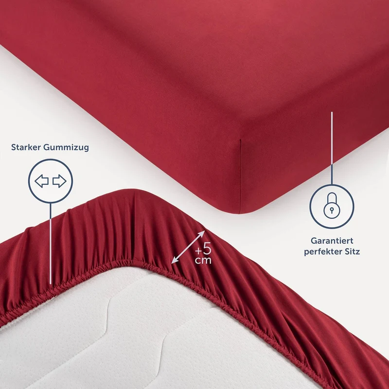 Blumtal® Spannbettlaken 80x200 2er Pack - Spannbettlaken Microfaser -zertifiziertes Bettlak