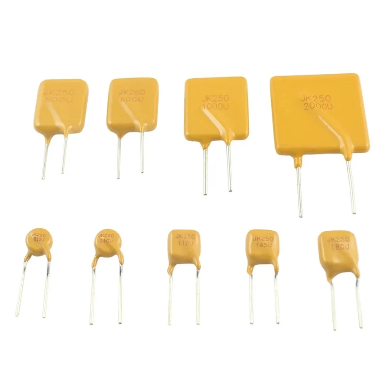 10 Stück rücksetzbare Sicherung PTC 250 V DIP JK250 20 mA 30 mA 40 mA 50 mA 60 mA 80 mA 90 mA 0,11 A