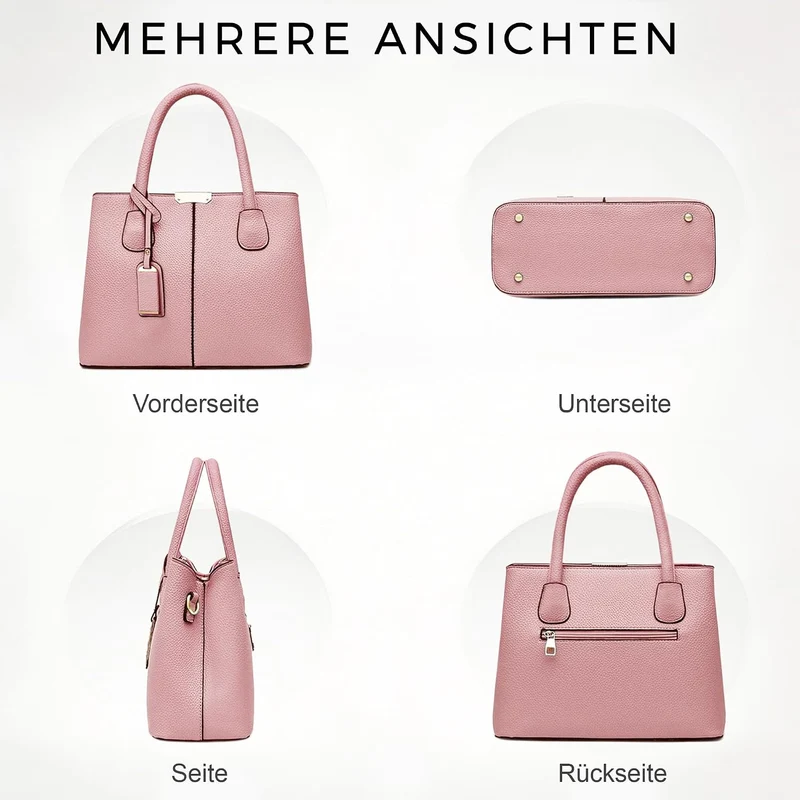 VARLIVOO Elegant Damen Handtasche Schultertasche Frauen Umhängetasche Taschen Shopper Wasserdicht PU
