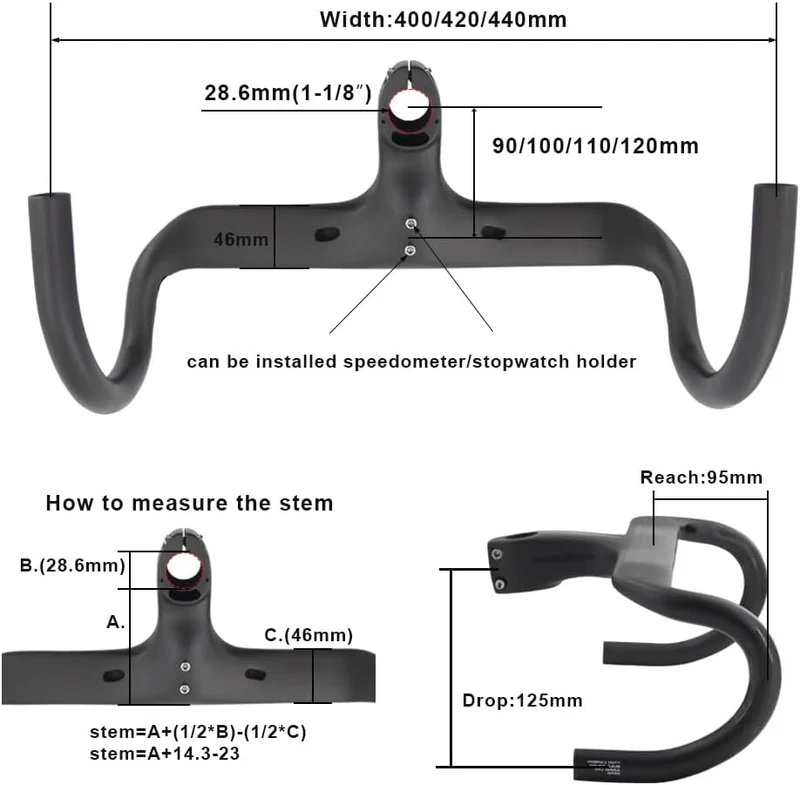 RXL SL carbon lenker rennrad 1-1/8“integrierte carbon lenker internes routing drop lenker UD matt st