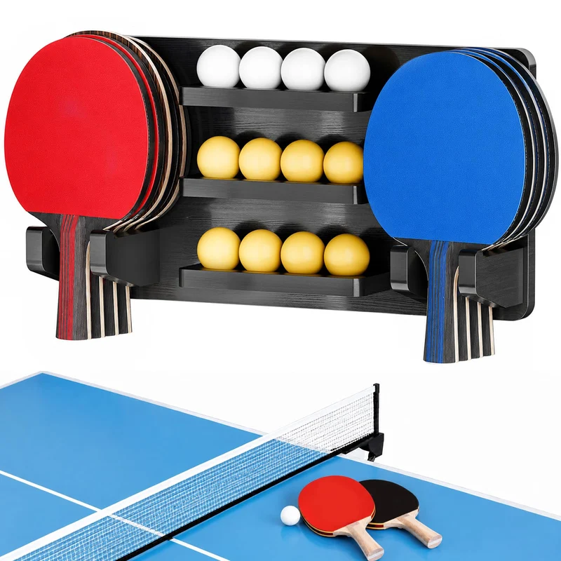 Onemacc Tischtennis-Halter, Wandhalterung, Tischtennis-Paddelhalter, Tischtennis-Aufbewahrung, Wandr