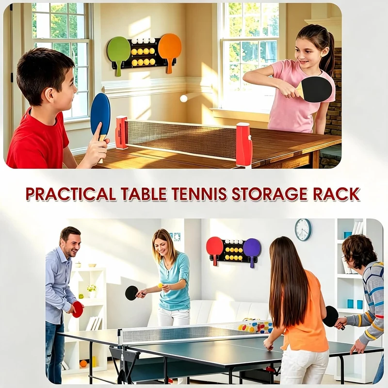 Onemacc Tischtennis-Halter, Wandhalterung, Tischtennis-Paddelhalter, Tischtennis-Aufbewahrung, Wandr