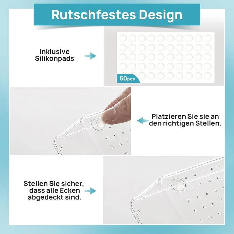 Vtopmart 9 Stücke Schubladen Organizer mit 4 Grössen, Schminktisch Organizer für Küchen, Badezimmer,