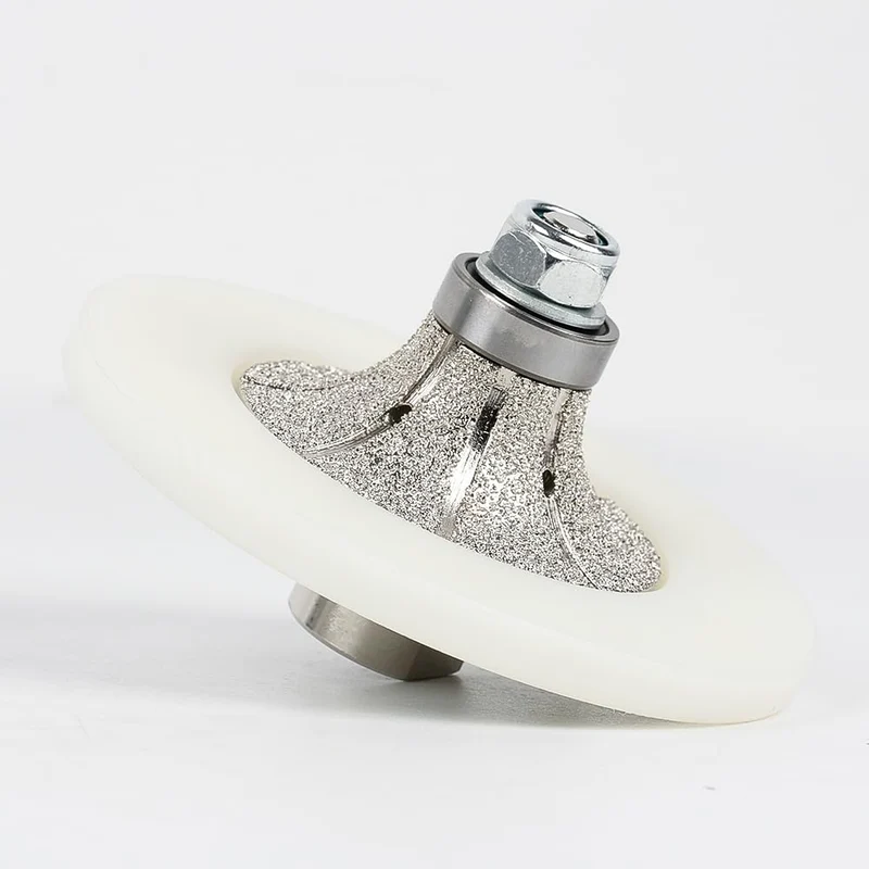 Diamant-Handprofiler/Fräser, weisse Nylonabdeckung für Granit-Arbeitsplatten, volle Bullnose (B20),