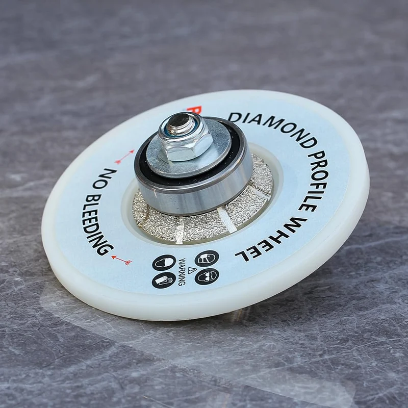 Diamant-Handprofiler/Fräser, weisse Nylonabdeckung für Granit-Arbeitsplatten, volle Bullnose (B20),