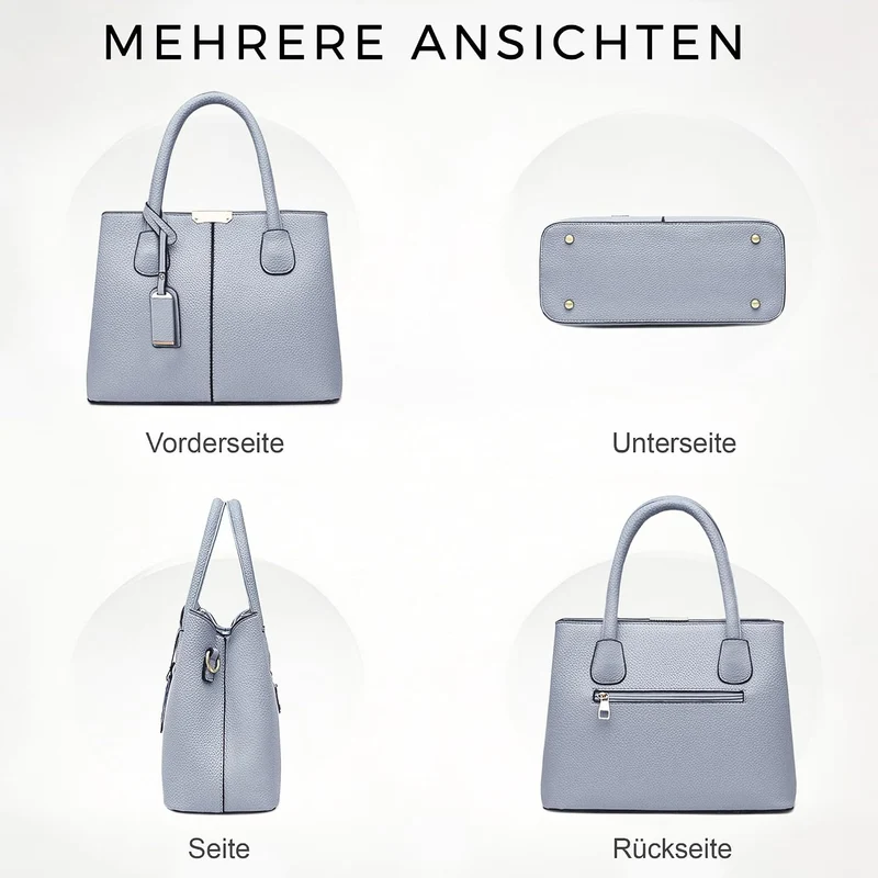 VARLIVOO Elegant Damen Handtasche Schultertasche Frauen Umhängetasche Taschen Shopper Wasserdicht PU