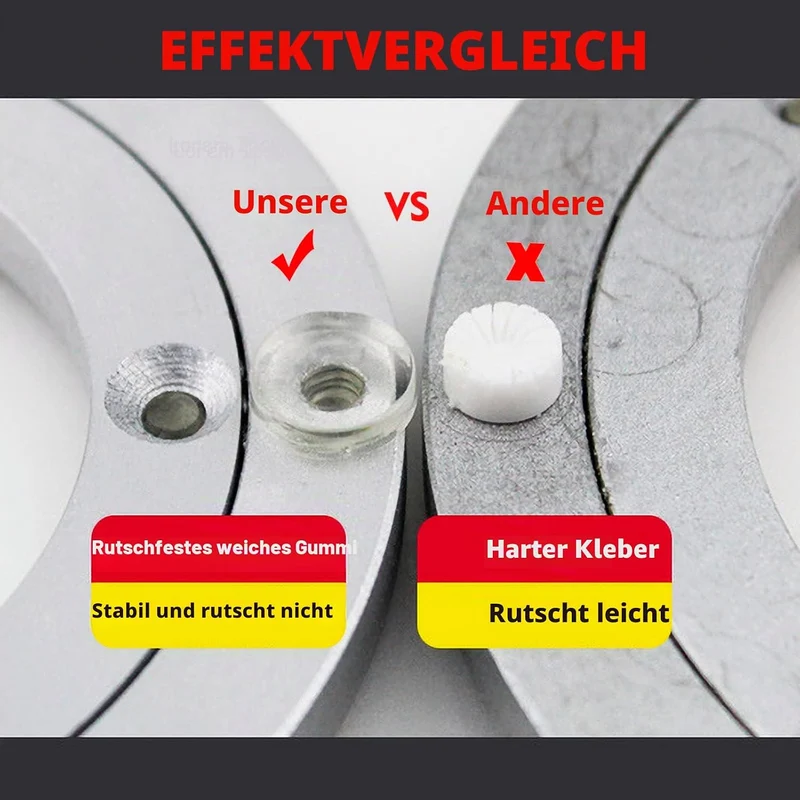 Robuster Drehteller aus Aluminiumlegierung, drehbares Kugellager, runder Esstisch, Glatte Drehplatte
