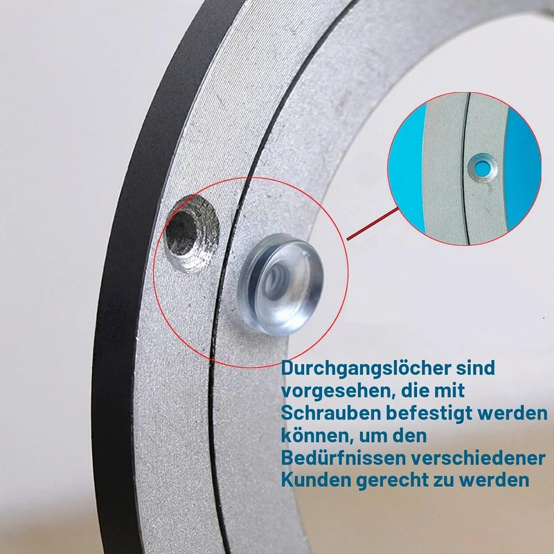 Robuster Drehteller aus Aluminiumlegierung, drehbares Kugellager, runder Esstisch, Glatte Drehplatte