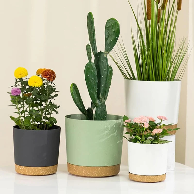 Blumentöpfe (20 cm (3er-Set), Dunklem Grau) 3 pcs, 8" Dunkel_grau, 3 pcs, 8" Dunkel_grau