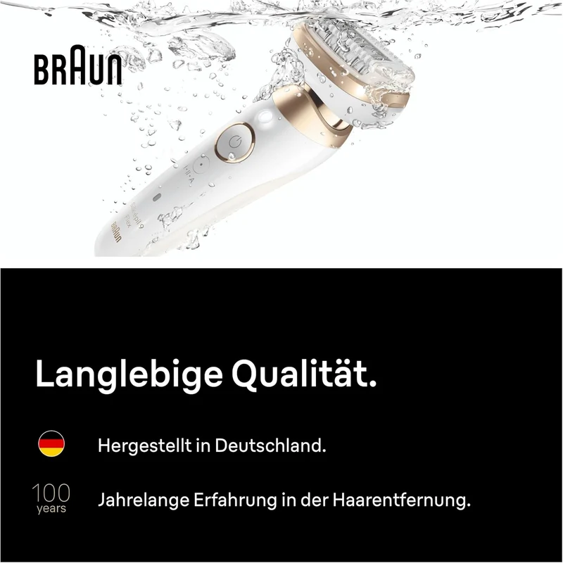 Braun Silk-épil 9 Flex, Epilierer Damen / Haarentferner für langanhaltende Haarentfernung, Mini-Rasi