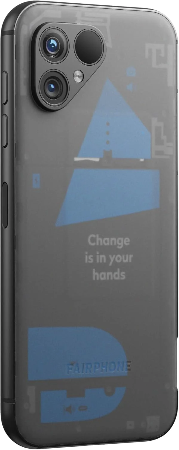 Fairphone 5 5G 256GB + 8GB RAM Dual SIM (Nano-SIM + eSIM) Android 13 Unlocked Smartphone (Transparen